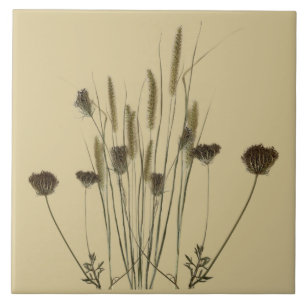 Azulejo Tesoros texturales de invierno (A) en una tela cer