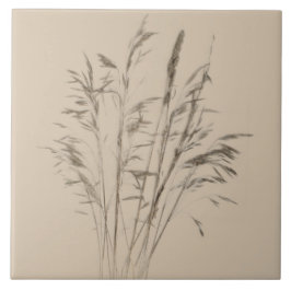 Azulejo Tesoros texturales de invierno (B) en una tela cer