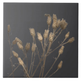 Azulejo Tesoros texturales de invierno en una tela cerámic