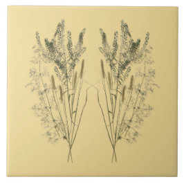 Azulejo Tesoros texturales de verano en una tela cerámica 