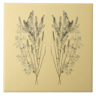 Azulejo Tesoros texturales de verano en una tela cerámica 