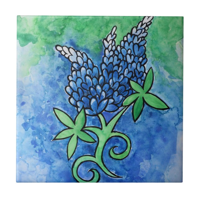Azulejo Texas Bluebonnets (Frente)