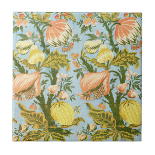 Azulejo Textil Clásico Barroco Floral Frutas Damask