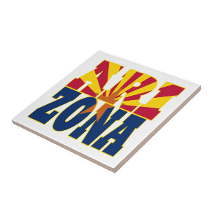 Azulejo Texto de la bandera de Arizona