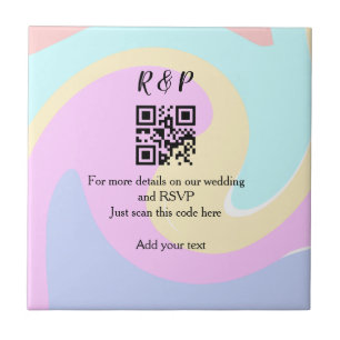 Azulejo texto de nombre de código q rsvp sitio web boda