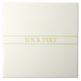 Azulejo Texto de Personalizable simple y elegante | Gold O