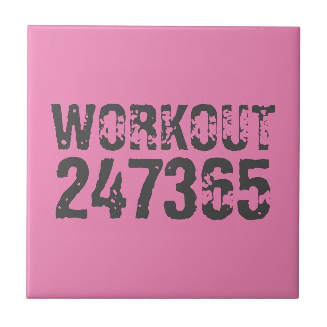 Azulejo Texto desgastado y raspado Workout 247365 rosa (Frente)