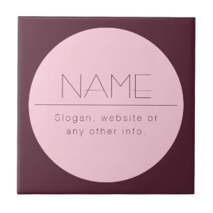 Azulejo Texto moderno personalizable con borde