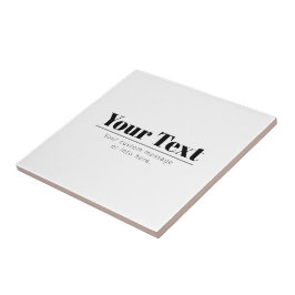 Azulejo Texto retro-moderno de estilo | Blanco y negro