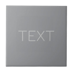 Azulejo Texto simple con apariencia tridimensional Gris