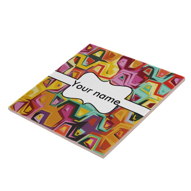 Azulejo Textura de agujeros coloridos (Lado)