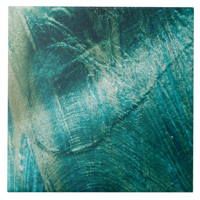 Azulejo Textura de arenilla de color turquesa (Frente)