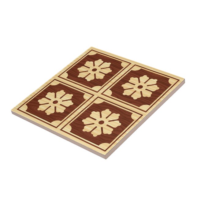 Azulejo Textura de cerámica de madera natural (Lado)