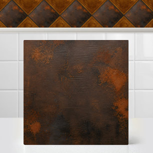 Azulejo Textura de cobre oxidado de acero desgastado rústi