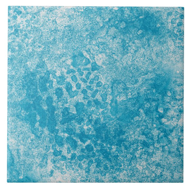 Azulejo Textura de coral azul y blanco (Frente)