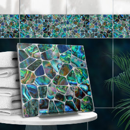 Azulejo Textura de la cáscara de Abalone - Collage de celd