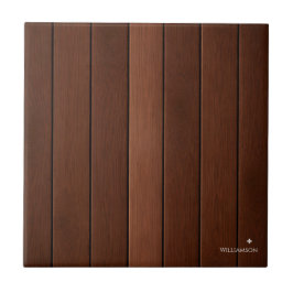 Azulejo Textura de madera marrón personalizada