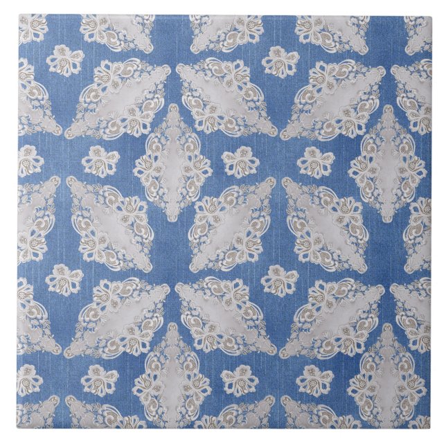 Azulejo textura de mezclilla con patrón de repetición de e (Frente)