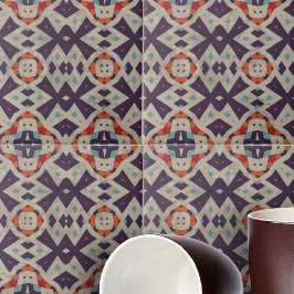 Azulejo Textura de piedra alterada geométrica de mosaico é