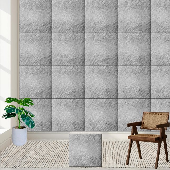 Azulejo Textura Metalizado cepillado Tile estilo 2 (Brushed Metal Texture Ceramic Tile Style 2)