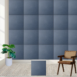 Azulejo Textura rústica azul burlap - Elegante y duradera