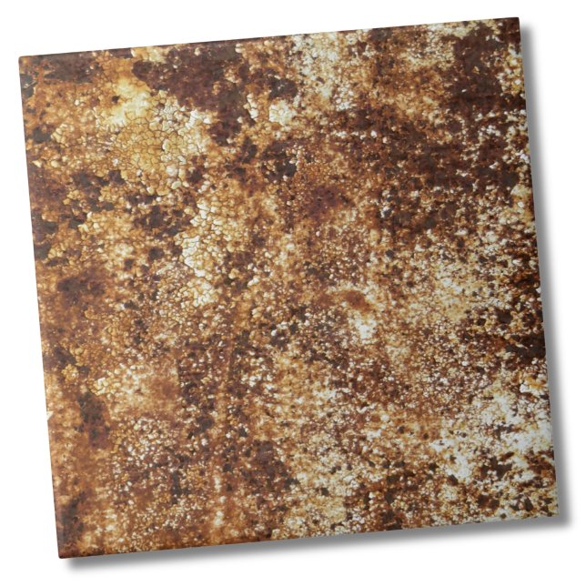Azulejo Textura rústica y elegante (Stylish Rustic Vintage Industrial Rust Texture Ceramic Tile)