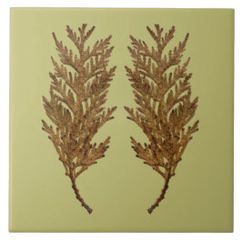 Azulejo Textural Treasures of Winter on Ceramic Tile - D3