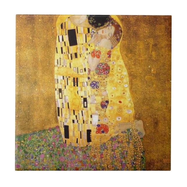 Azulejo The Kiss High Resolution Gustav Klimt (Frente)