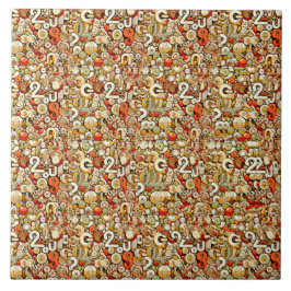 Azulejo The LETTER G STEREOGRAM 4.25x4.25, 6x6 inches 