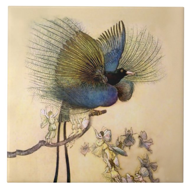 Azulejo “The Most Beautiful Bird” by Warwick Goble (Frente)