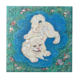 Azulejo The Playful Shishi: Whimsical 