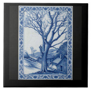 Azulejo The Sentinel, Cornualles – Arte Cerámico Azul Coba