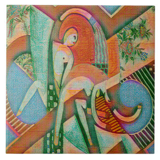 Azulejo The Thundershower – Abstract Chaos in Bloom