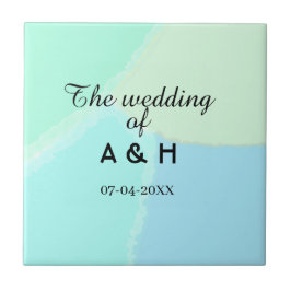 Azulejo The wedding of add couple name initial letter date