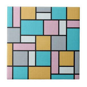 Azulejo Theo Van Doesburg - Composición 17 - Arte Mondrian