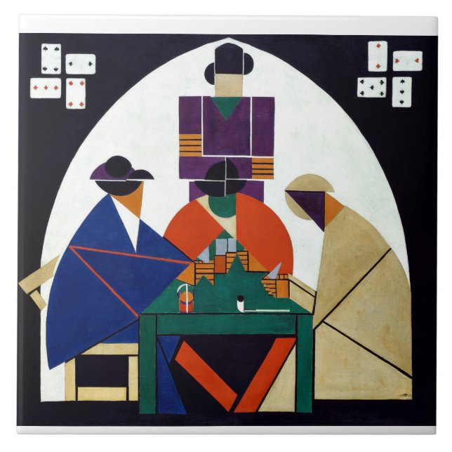 Azulejo Theo van Doesburg - Jugadores de Cartas (Frente)
