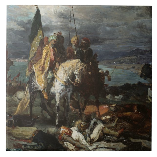 Azulejo Theodore Chasseriau - Saracens y Crusaders (Frente)