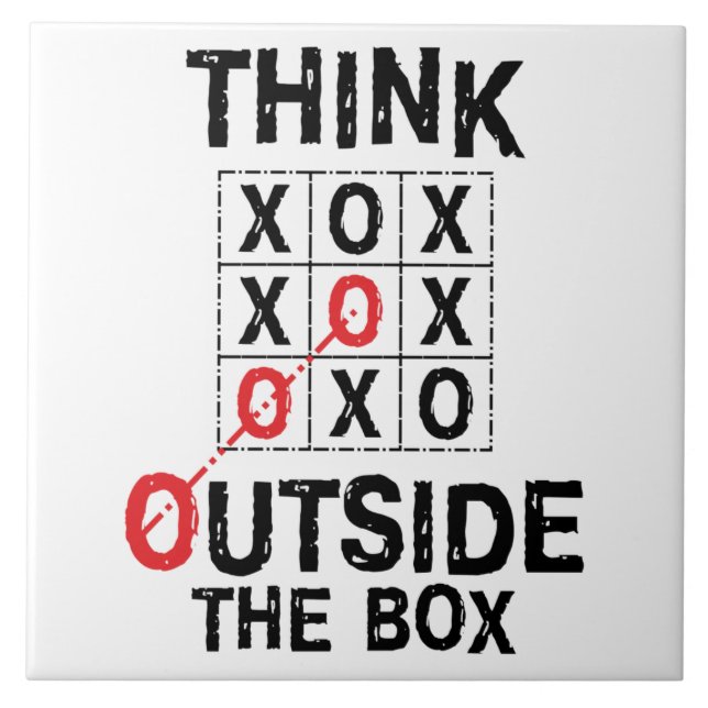Azulejo Think Outside the Box Funny Guay Creative Sayings  (Frente)