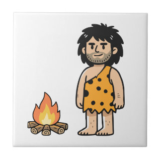 Azulejo Throk Caveman & Fuego