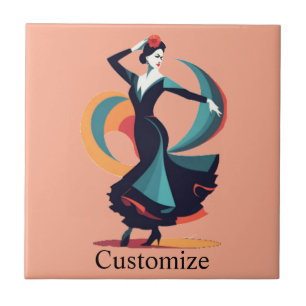 Azulejo Thunder_Cove, bailarina de flamenco
