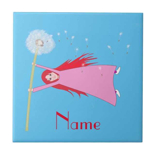 Azulejo Thunder_Cove, Chica Dandelion de cabello rojo (Frente)