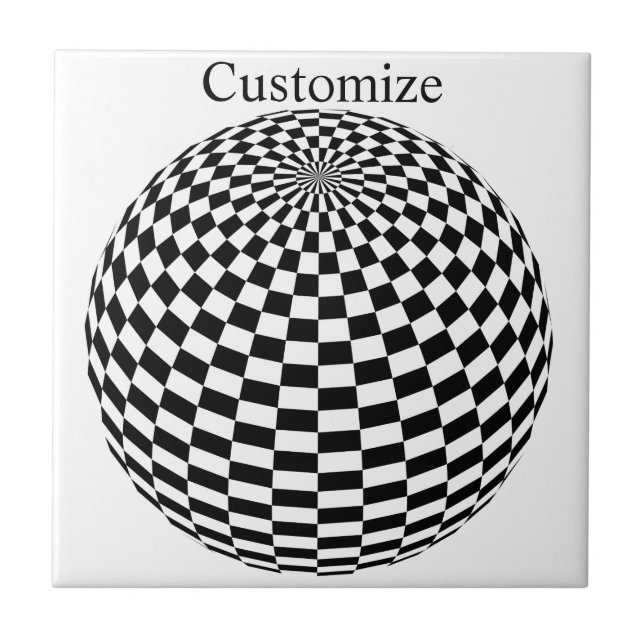 Azulejo Thunder_Cove de globo de contraste negro/blanco (Frente)