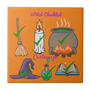 Azulejo Thunder_Cove de lista de comprobación de brujas 