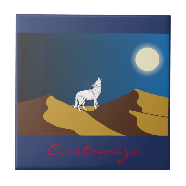 Azulejo Thunder_Cove de luna llena de llenado de coyote de (Frente)