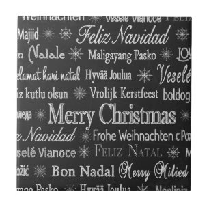 Azulejo Thunder_Cove de Navidad Feliz en varios idiomas