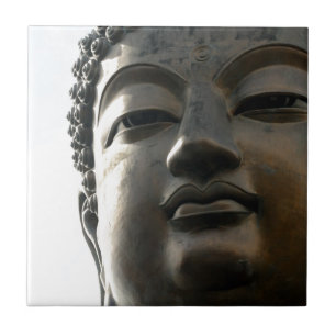 Azulejo Tian Tan Buddha Face cerca