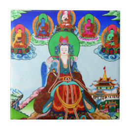 Azulejo Tibetano oriental de Guay thangka Madre dorada