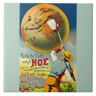 Azulejo Tickle the Earth - Tarjeta comercial victoriana im