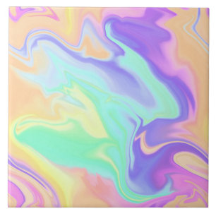 Azulejo Tie Dye Swirl Marble Retro Groovy
