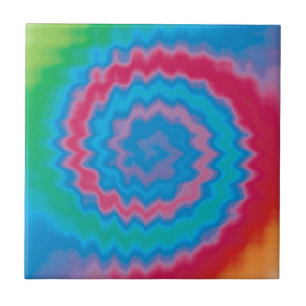 Azulejo Tie dyed groovy funky modelo giratorio fresco